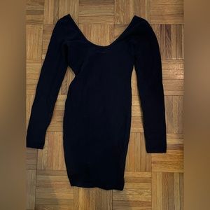 American Apparel long sleeve scoop back mini dress